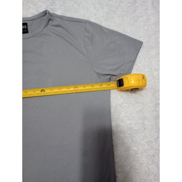Cuts Elongated Short Sleeve 2 Men's Tee Crew Neck - Picture 4 of 14